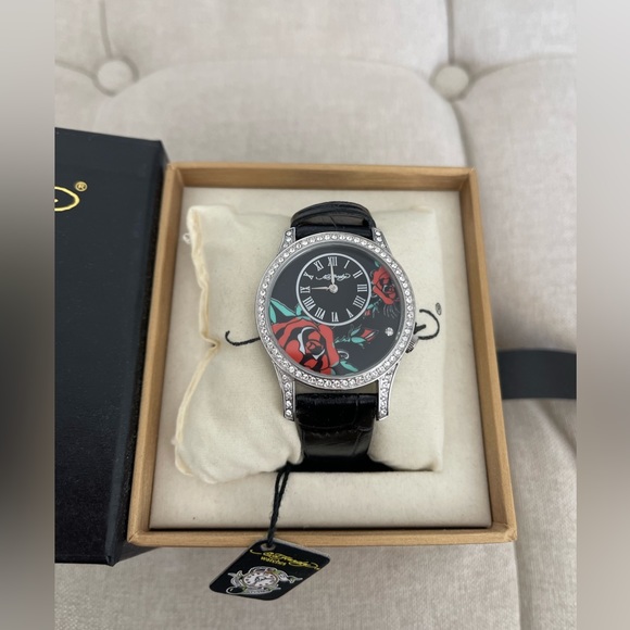 Ed Hardy | Accessories | Ed Hardy Stainless Steel Crystals Watch | Poshmark